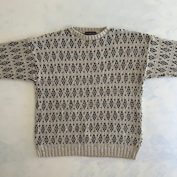 Roundtree & Yorke Vintage Grey Knit Crewneck Sweater - Picture 3 of 7